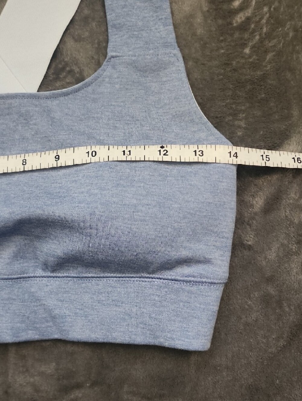 MTA Sport Dusty Blue Sports Bra with Cream Crossover Straps - Picture 4 of 5